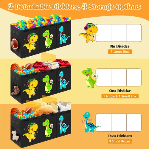 Miniatura 6 de Beadsky Caja de Juguetes Extra Grande, Cofre de Juguetes Plegable para Niños Pequeños Organizador de Almacenamiento para Niños, Cajas Contenedoras