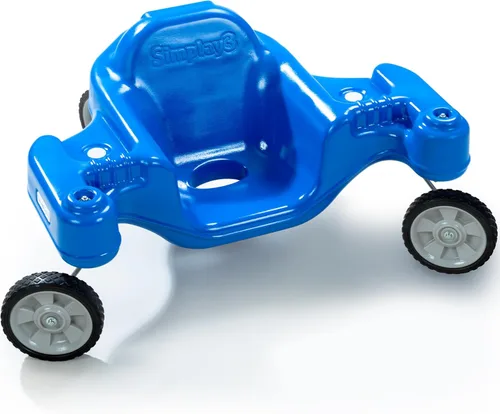 Simplay3 Galaxy Glider - Juguete de montar para niños pequeños y niños de 1-1/2 a 5 años, juguete sensorial giratorio de 360 grados para niños, azul