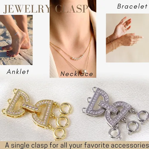 Miniatura 6 de VeekyVicky Necklace Layering Clasps Gold and Silver