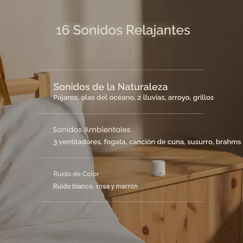 Miniatura 4 de Dreamegg Máquina portátil de ruido blanco de viaje para dormir, cuenta con batería potente, tamaño de huevo, 16 sonidos naturales, temporizador