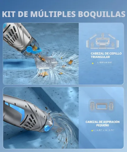 Miniatura 4 de UIRWAY V3 - Aspiradora de piscina para piscinas sobre el suelo, succión mejorada de 26.5 GPM de alta potencia, limpiador de mano inalámbrico IPX8, 2