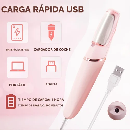 Miniatura 6 de Removedor de Callos para Pies, ZABOUL Removedor de Callos Eléctrico para Pies Recargable Herramientas de Pedicura Varita de Pedicura Suave Lima