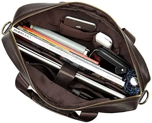 Miniatura 3 de Hebetag Bolso bandolera de cuero pequeño para hombre, para viajes al aire libre, negocios