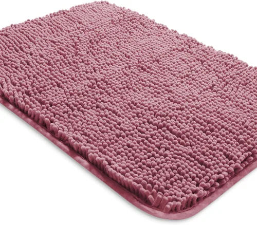 Miniatura 154 de Yeaban Alfombra de pasillo de baño de 24 x 72 pulgadas, antideslizante, alfombra de baño larga de felpilla gruesa, absorbente y lavable, alfombra