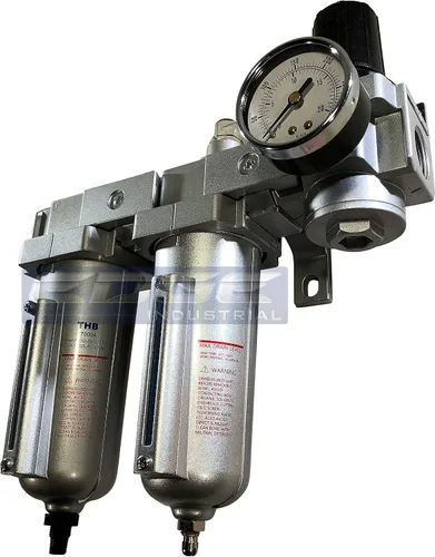 Miniatura 8 de Sistema de secado de aire de tres etapas con clasificación industrial: filtro de partículas de aire, filtro coalescente de 0.01 micras y regulador