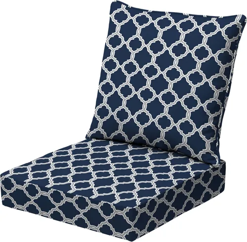 Miniatura 167 de Arden Outdoor Deep Seat Cushion Set, 24 x 24 pulgadas, Cojín para patio resistente al clima, a la lluvia y a la decoloración para silla, sofá y sofá