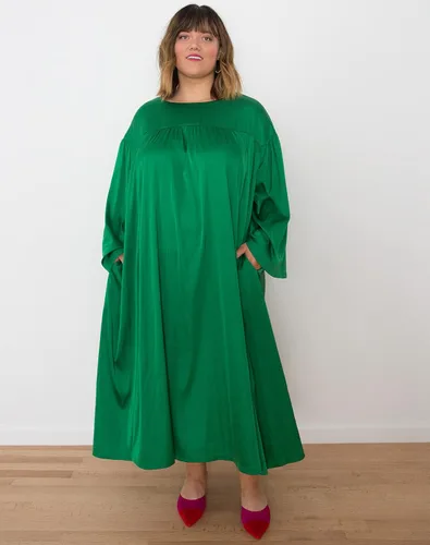 Miniatura 6 de The Drop Maxi Vestido de Manga Larga Verde Esmeralda para Mujer por itsmekellieb