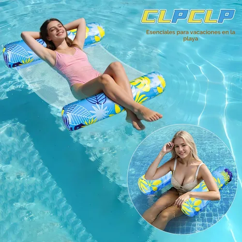 Miniatura 4 de Inflatable Pool Floats Adult，5 Pack Multi-Purpose Pool Float Water Hammock，Pool Float Chair-Swimming Pool Raft，Pool Hammock Floaties for Adults