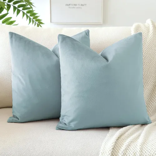 Miniatura 40 de OTOSTAR Fundas de almohada decorativas de terciopelo suave, funda de cojín cuadrada sólida, fundas de almohada para decoración del hogar, fundas