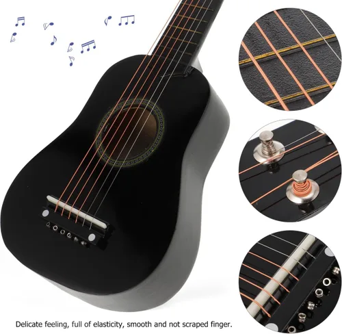 Miniatura 7 de Toddmomy Guitarra acústica de 21 pulgadas para niños, guitarra portátil de madera para niños, tamaño pequeño, instrumento musical