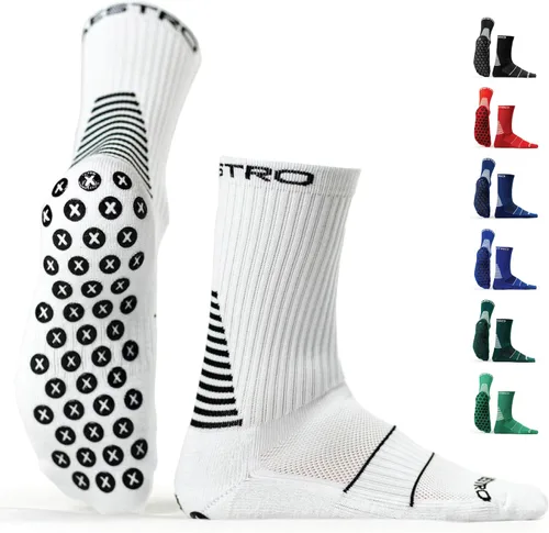 Miniatura 19 de Maestro - Calcetines de agarre de fútbol para hombres y mujeres con almohadillas antideslizantes, ideales para fútbol, baloncesto y deportes