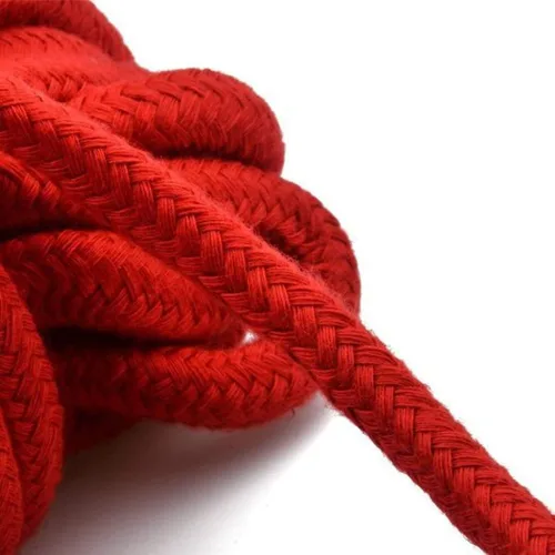Miniatura 3 de Cuerda de algodón suave, cuerda de 32 pies / 32.8 ft, 0.315 in de grosor, cuerda suave, cuerda larga, cuerda de atar suave (rojo y rojo)