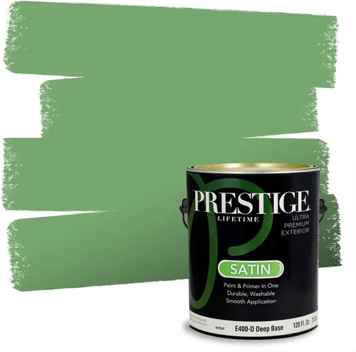 Miniatura 192 de PRESTIGE Pintura exterior e imprimación en uno, aloe, plano, 1 galón