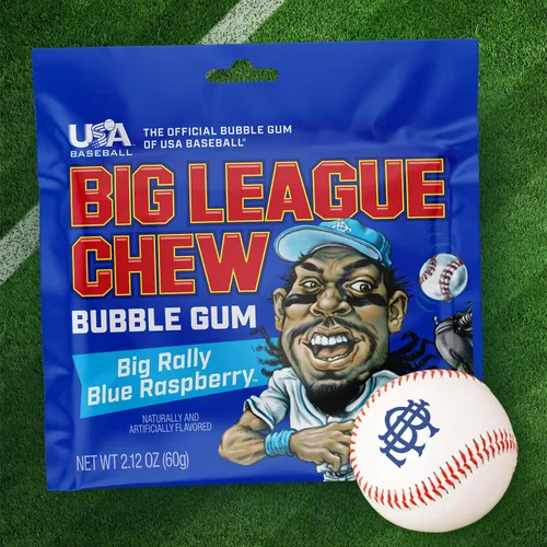 Miniatura 3 de Big League Chew Big Rally Blue - Goma de mascar de frambuesa azul intenso Perfecto para juegos de béisbol, equipos, concesiones, fiestas y más