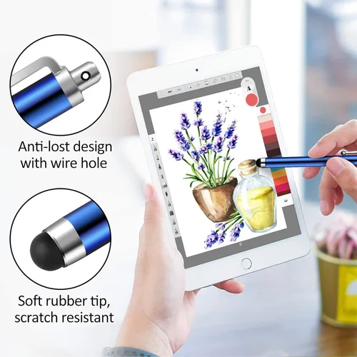 Miniatura 3 de Bolígrafos para pantallas táctiles, paquete de 12 bolígrafos capacitivos universales para pantalla táctil para tabletas, iPad, iPhone, teléfono