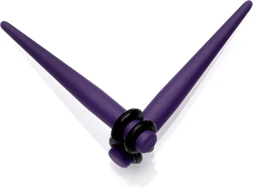 Body Candy Juego de 2 dilatadores de orejas para mujer color morado mate acrílico recto para estirar para orejas no conocido