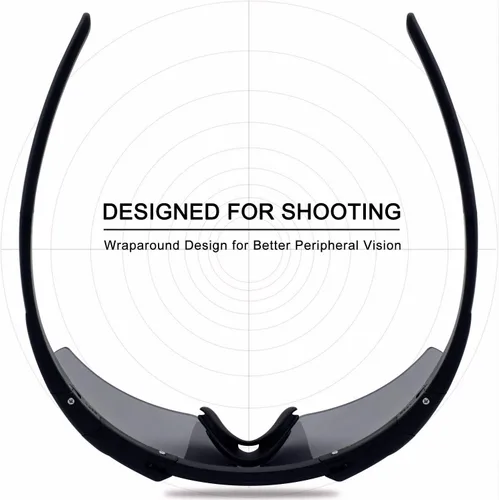Miniatura 5 de SPOSUNE Anteojos de disparo para hombre con funda, resistentes a los impactos con 3 lentes, gafas de seguridad antivaho para hombres y mujeres Negro