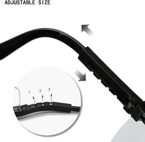 Miniatura 4 de Gafas de seguridad, 5 gafas protectoras ajustables de visión amplia, gafas de seguridad ligeras a prueba de niebla