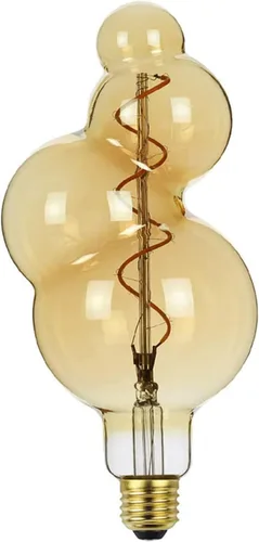 Lxcom Lighting Bombilla decorativa grande vintage de burbujas de 4 W, con forma de burbuja, LED de gran tamaño, bombilla Edison de gran tamaño, 2300