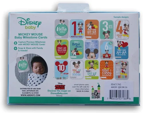 Miniatura 2 de Disney Set de regalo de personajes para niñas pequeñas, tarjetas de hitos de Minnie Mouse Mickey Mouse