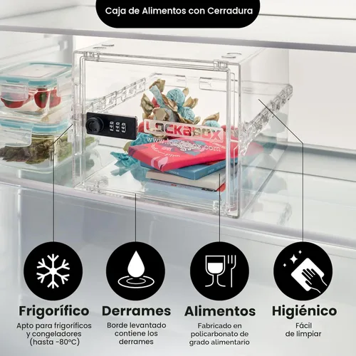 Miniatura 6 de Lockabox One™ Caja de Seguridad Premium Caja de Seguridad con Cerradura de Combinación Mediana para Alimentos, Medicamentos y Seguridad