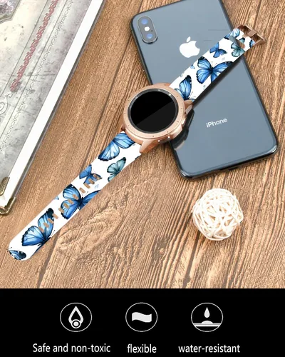 Miniatura 2 de Correas Deportivas de Silicona de 20mm Compatibles con Galaxy Watch 6/Watch 5/Galaxy Watch 4 de 40mm 44mm/Classic 42mm 46mm/Watch 3 de 41mm, Correas