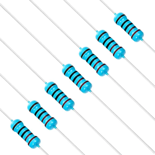 Miniatura 43 de Chanzon - 100 resistencias de película metálica 1/2 W (0.5 W) 10 Ω ohmios ±1% de tolerancia 10R MF, resistencias de agujero pasante con limitación