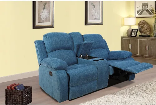 Miniatura 16 de Juego de muebles de sala de estar de cuero reconstituido con sofá reclinable, juego de sofá reclinable, silla de dos cuerpos, juegos de muebles