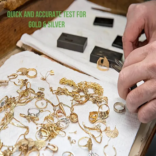 Miniatura 6 de Kit de evaluación de probador de joyas de oro y plata 10K 14K 18K 22K 24K platino paladio prueba de metales preciosos 999 925 chatarra