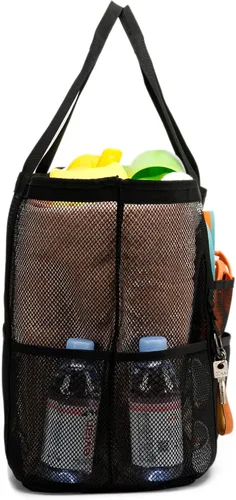 Miniatura 3 de Bolsas grandes de malla para juguetes de arena, viajes familiares, comestibles, compras reutilizables