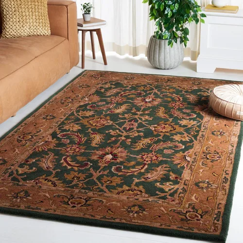 Miniatura 17 de Safavieh colección Heritage HG628A - tapete oriental tradicional hecho a mano de lana verde oscura y dorada, Lana, negro / beige (Black/ Beige)
