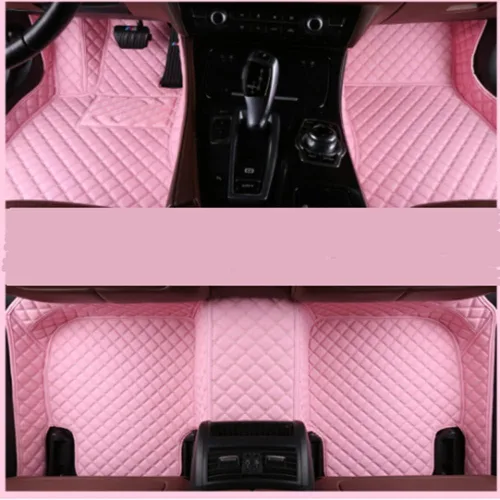 Miniatura 10 de Alfombrillas de automóvil para Mercedes-Benz G, GL, GLA, GLB, GLC, GLE, GLK, GLS, M, ML 2000-2023 forros de cuero antideslizantes (negro y beige)
