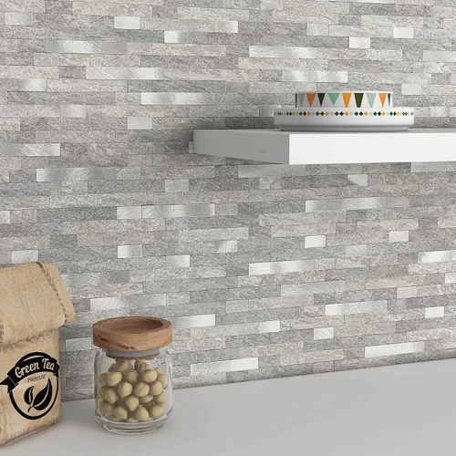 Miniatura 2 de BeNice Azulejos de cocina para despegar y pegar, azulejos autoadhesivos de mosaico para paneles de pared de baño, impermeables