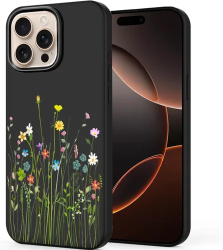 Miniatura 11 de Unov Funda diseñada para iPhone 13, funda negra con [patrón antideslizante en relieve], protección delgada a prueba de golpes [TPU antiarañazos]
