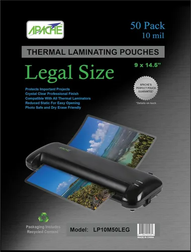 Miniatura 13 de Apache Poster Size Laminating Pouches, 2 Mil, 10 Pack, Holds 24 x 36 Inch Projects (25 x 37 Inch Pouch Size), Thermal Laminator Compatible
