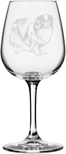 Miniatura 129 de Copa de vino de 12.75 onzas con diseño de perro grabado