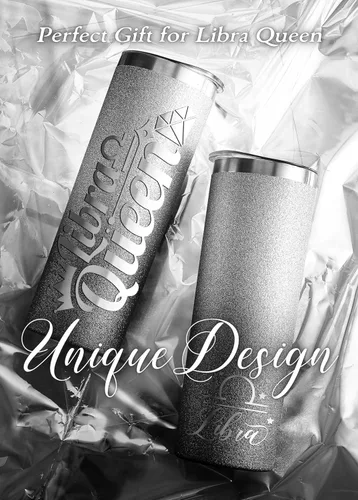 Miniatura 2 de Regalos del zodiaco Onebttl para mujeres, mejores regalos de cumpleaños para amigas, vaso de 20 oz de acero inoxidable, logotipo grabado en negro