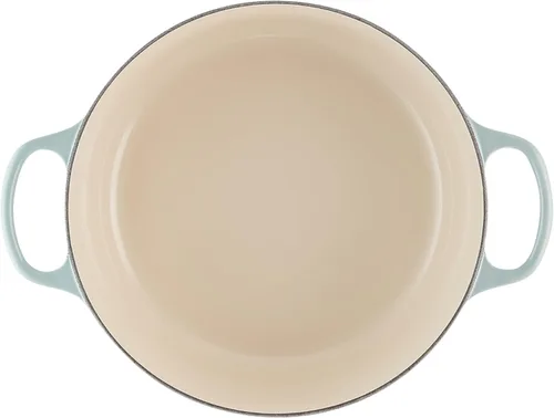 Miniatura 3 de Le Creuset Horno holandés redondo de hierro fundido esmaltado, 9 cuartos de galón, Sal marina Sea Salt