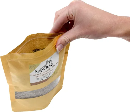 Miniatura 7 de Kitty City Colección Cat Premium Natural Catnip Collection Catnip With Silvervine A) 2 tazas en total - con Silverline (bolsa)