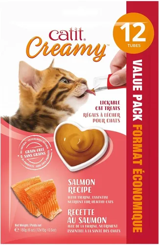 Miniatura 4 de Catit, bocadillo cremoso para gatos para lamer, bocadillo saludable para gatos, atún, paquete de 12