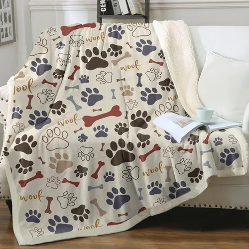 Miniatura 14 de Autumn Teddy Dog Patchwork Sherpa Blanket Fall Cozy Throw Blanket Cute Puppy Quilt Style Warm Soft Blanket for Couch Sofa Bedroom Decor 50x60 Inches