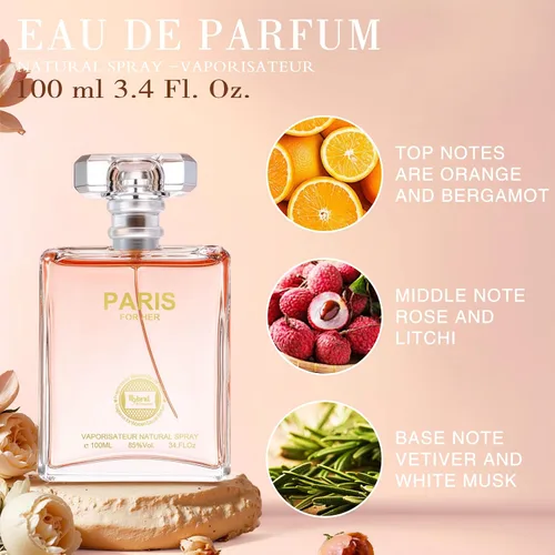 Miniatura 6 de Hybrid & Company Mujer 4 unids Black Opinion La Vie En Rose Paris Para Su Primavera Floración Perfume Natural Spray Fresco Fragancia