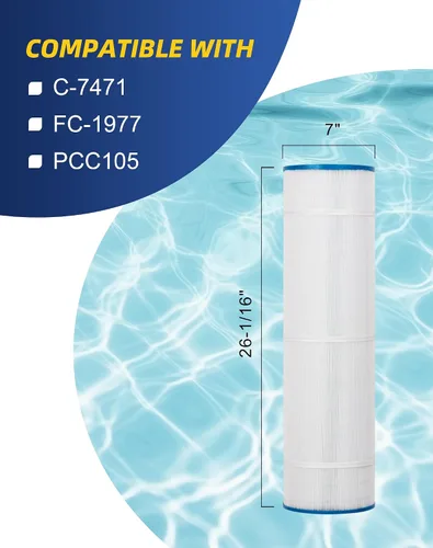 Miniatura 2 de ZOTEE El filtro de piscina PCC105 reemplaza a Pentair CCP420, PCC105-PAK4,178584, C-7471, Darlly 71053,817-0106, R173576, Filbur FC-1977,105 pies