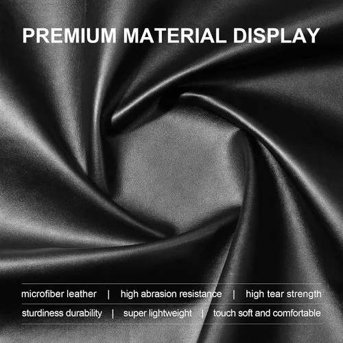 Miniatura 2 de CASMONAL Fundas de chequera para chequera personal RFID de cuero premium para chequera duplicada (negro), Negro -, Minimalista