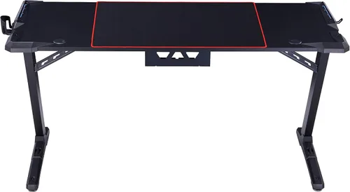 Miniatura 11 de Homes: Inside + Out Kindira - Escritorio moderno de acero para juegos con puertos USB, alfombrilla de mouse de PC y portavasos giratorio
