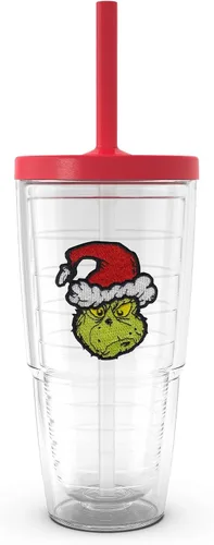 Miniatura 12 de Tervis Dr. Seuss - Grinch Grinchy Claus hecho en Estados Unidos Vaso aislado de doble pared para viajes mantiene las bebidas frías y calientes, 16