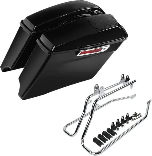 Miniatura 21 de Kit de soporte de conversión para alforjas extendidas de 4" TCMT, compatible con Harley Heritage Softail Fatboy FLSTF Breakout 1984-2017, negro