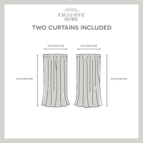 Miniatura 5 de Exclusive Home Loha - Par de paneles de cortinas de lino con ojales, 54 x 63 pulgadas, color beige