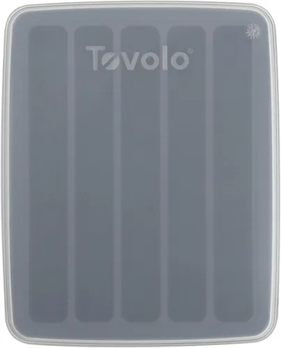 Tovolo Bandeja de cubitos de hielo para botellas de agua crea 5 tubos congelados para botellas de plástico y reutilizables, botella de agua de fácil