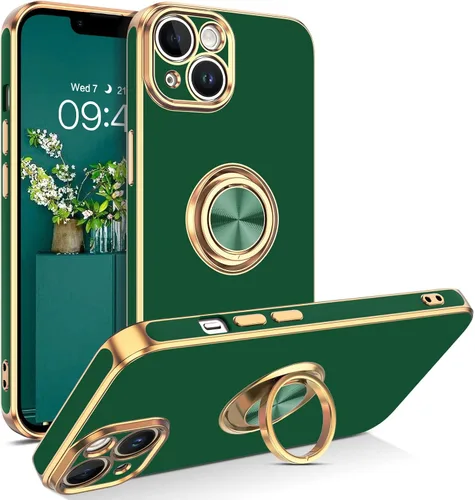 Miniatura 14 de VENINGO Funda para iPhone 14, funda para iPhone 14, ajuste delgado, suave soporte de anillo de 360° con base, compatible con soporte magnético